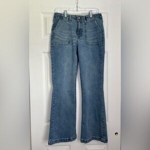 Kensie Blue Flare & Wide Leg Jeans